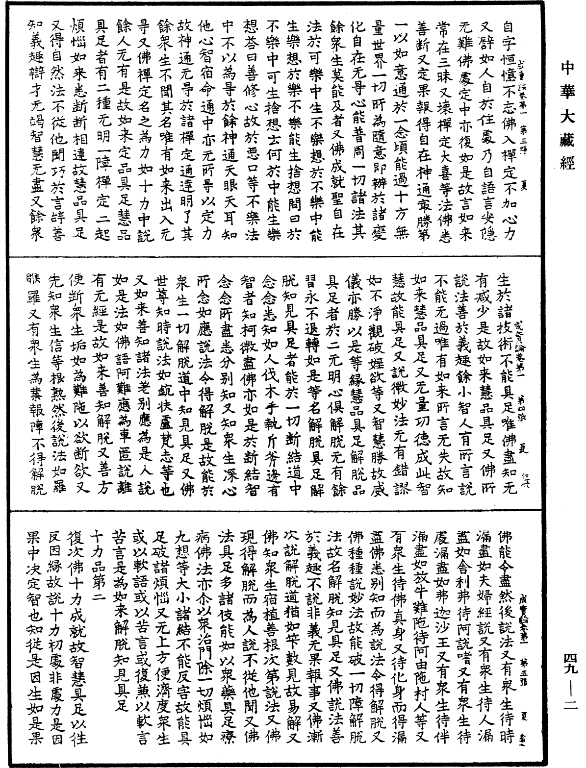 成實論《中華大藏經》_第49冊_第0002頁