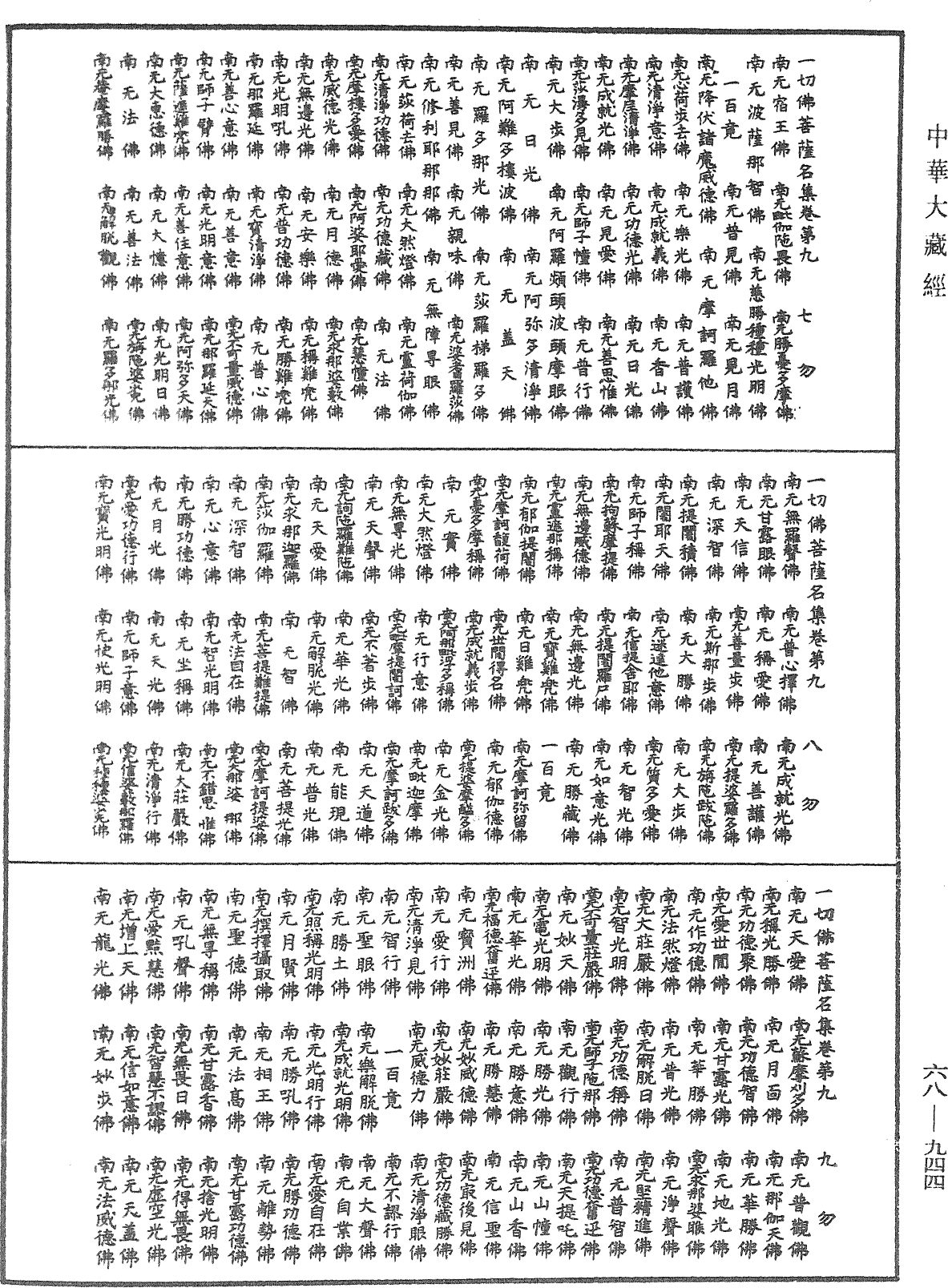 一切佛菩萨名集《中华大藏经》_第68册_第0944页