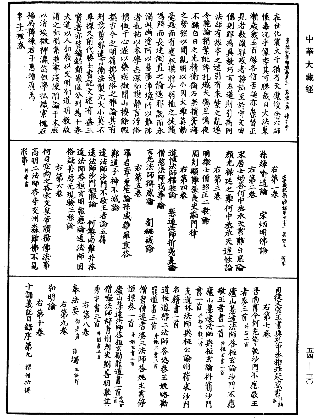 出三藏记集《中华大藏经》_第54册_第030页