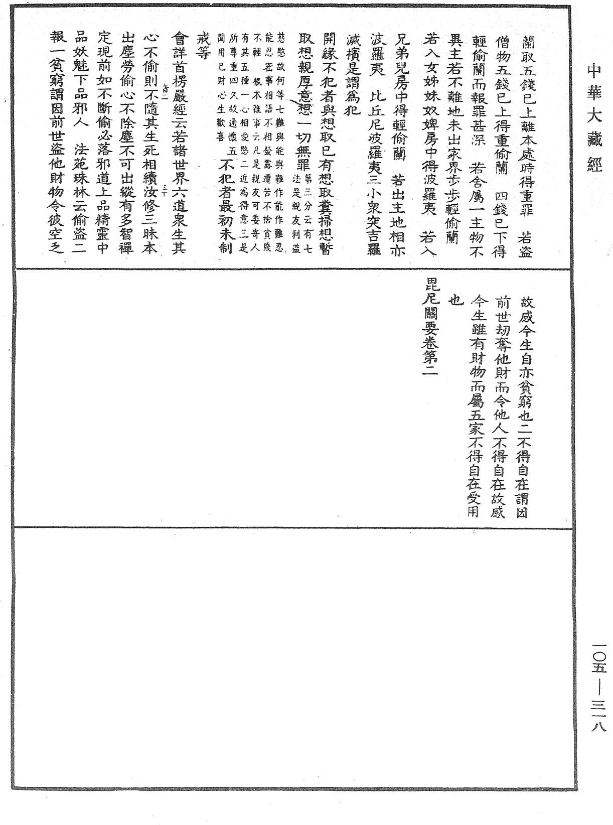 毘尼關要《中華大藏經》_第105冊_第318頁