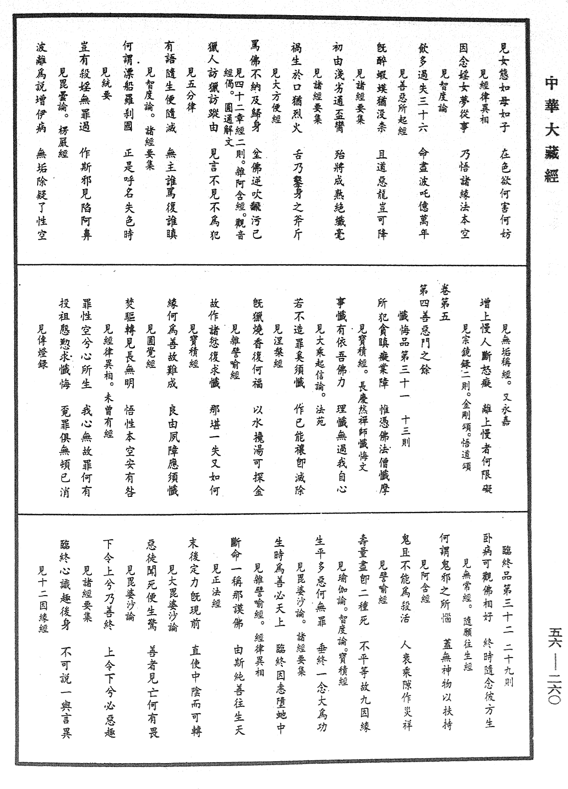 大藏一覽集《中華大藏經》_第56冊_第0260頁