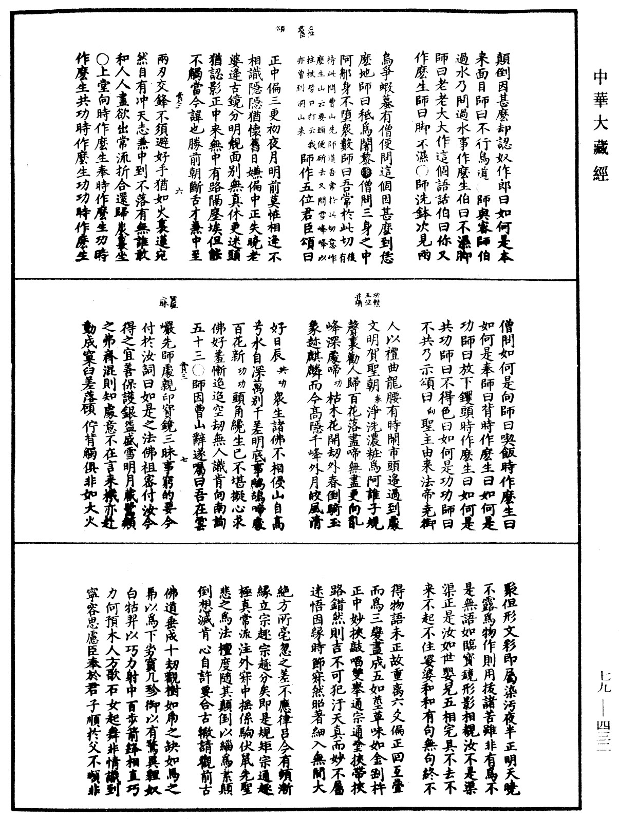 禪宗正脈《中華大藏經》_第79冊_第432頁